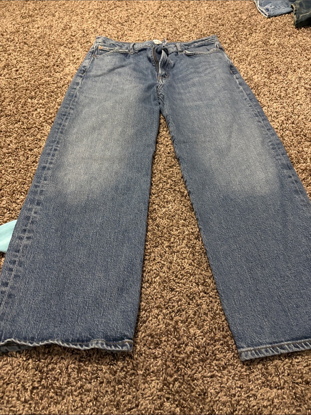 Agolde Women's Light Blue Wide Leg Flare Jeans
